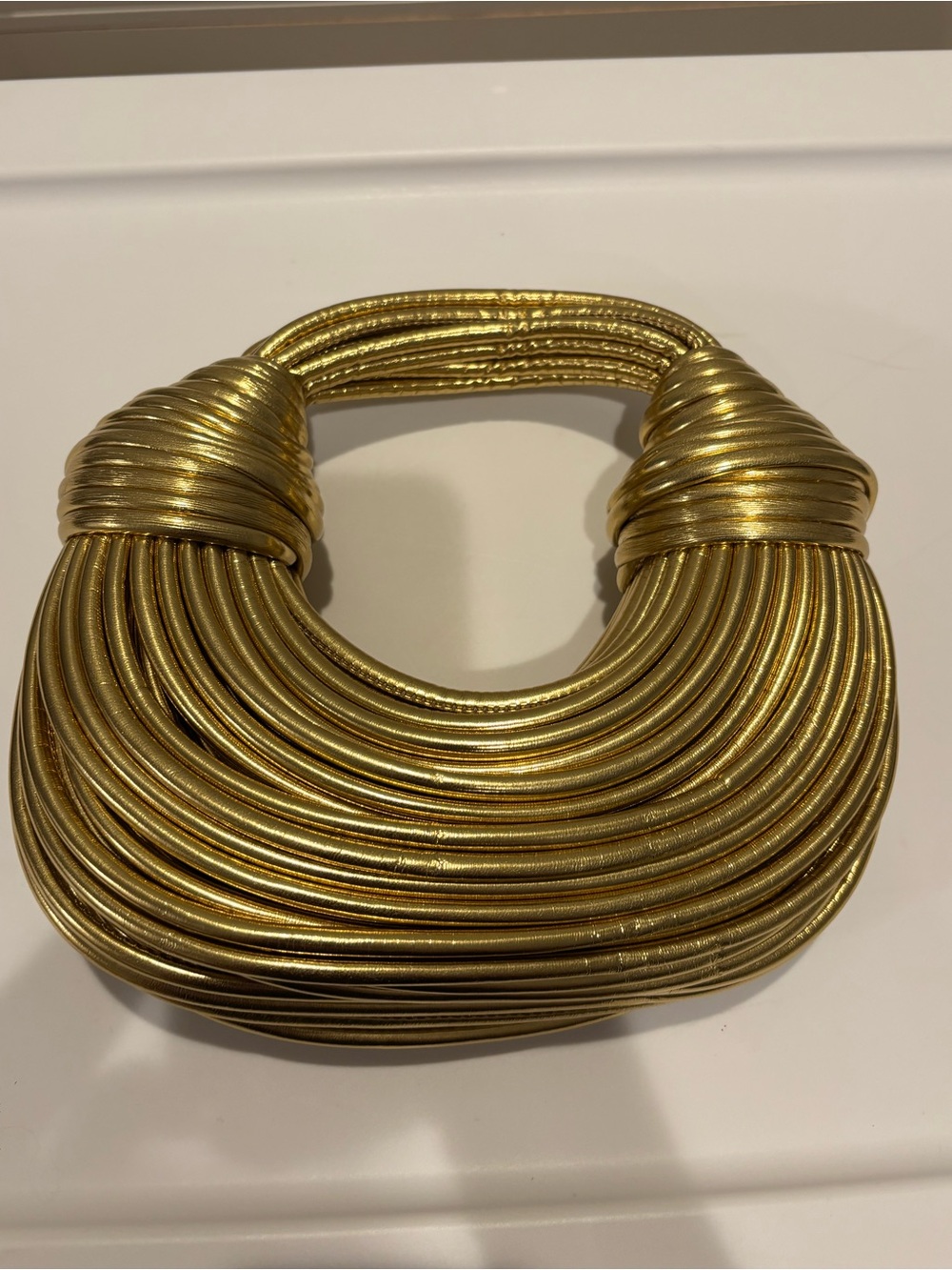 Amazon Gold Sculptural Mini Coil Bag